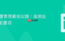 PHP配置管理最佳实践:高效处理大量配置项