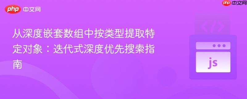 从深度嵌套数组中按类型提取特定对象:迭代式深度优先搜索指南 从深度嵌套数组中按类型提取特定对象:迭代式深度优先搜索指南