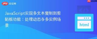 JavaScript实现多文本复制到剪贴板功能：处理动态与多实例场景