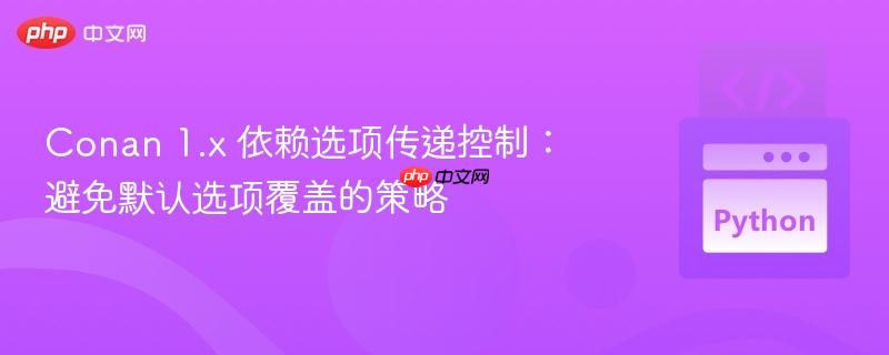 Conan 1.x 依赖选项传递控制：避免默认选项覆盖的策略

