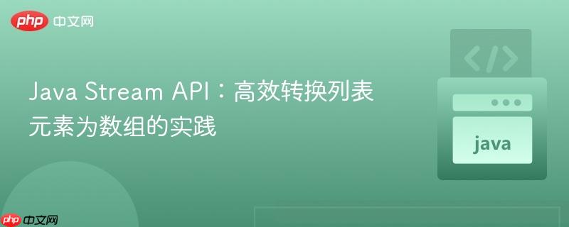 Java Stream API:高效转换列表元素为数组的实践