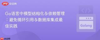 Go语言中模型结构化与依赖管理：避免循环引用与数据库集成最佳实践