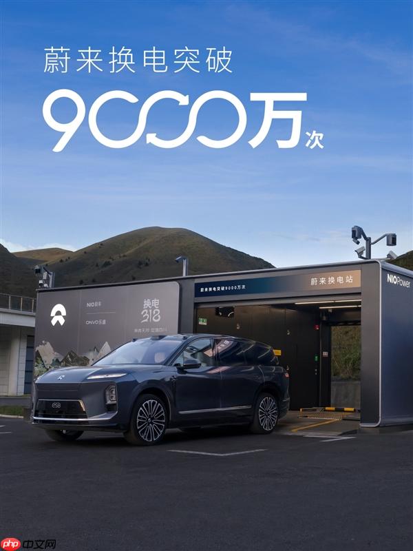 1亿次指日可待!蔚来换电突破9000万次:累计电量达47.5亿度