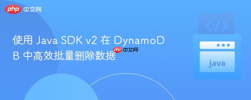 使用 Java SDK v2 在 DynamoDB 中高效批量删除数据