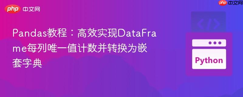 Pandas教程:高效实现DataFrame每列唯一值计数并转换为嵌套字典