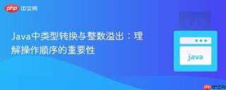 Java中类型转换与整数溢出：理解操作顺序的重要性