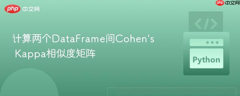 计算两个DataFrame间Cohen's Kappa相似度矩阵