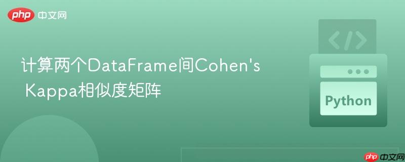 计算两个dataframe间cohen's kappa相似度矩阵
