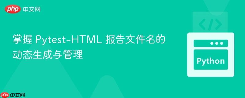 掌握 Pytest-HTML 报告文件名的动态生成与管理