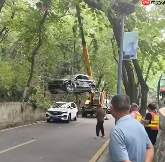 女子油门当刹车猛踩 没上牌的凯迪拉克XT4骑到星越L头上