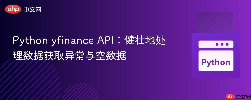 Python yfinance API：健壮地处理数据获取异常与空数据