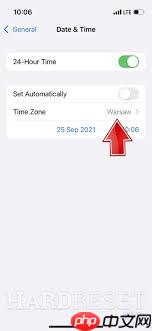 苹果14如何修改时间