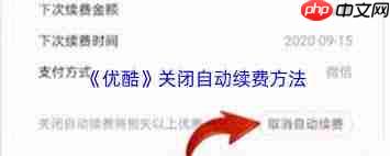 如何关闭优酷自动续费