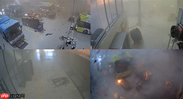 压缩天然气气瓶破裂 美国得州发生公交车爆炸起火事件 压缩天然气气瓶破裂 美国得州发生公交车爆炸起火事件