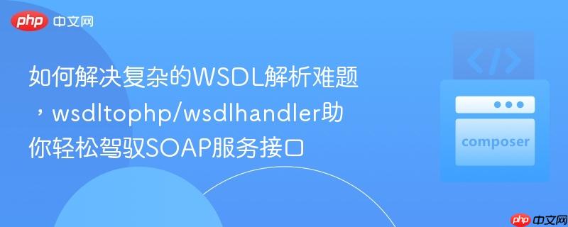 如何解决复杂的WSDL解析难题,wsdltophp/wsdlhandler助你轻松驾驭SOAP服务接口
