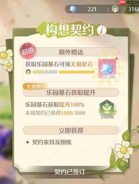 《无限暖暖》家园系统构想契约攻略