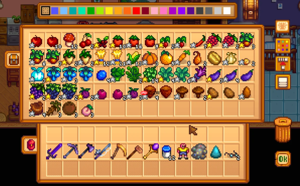 《星露谷物语》物品整理分区技巧