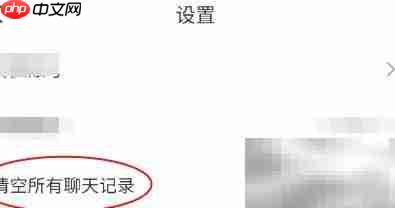 鸿信清空聊天记录方法