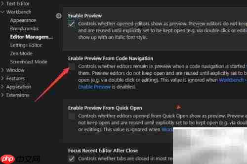 VS Code代码导航预览设置