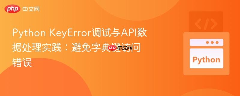 python keyerror调试与api数据处理实践：避免字典键访问错误