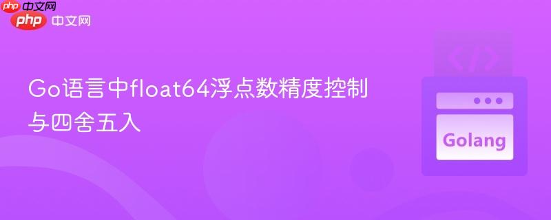 Go语言中float64浮点数精度控制与四舍五入