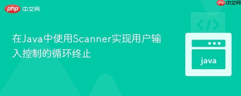 在Java中使用Scanner实现用户输入控制的循环终止
