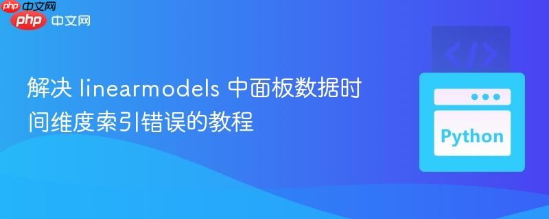 解决 linearmodels 中面板数据时间维度索引错误的教程