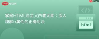 掌握HTML自定义内置元素：深入理解is属性的正确用法