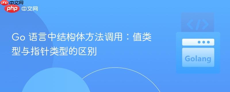 go 语言中结构体方法调用：值类型与指针类型的区别