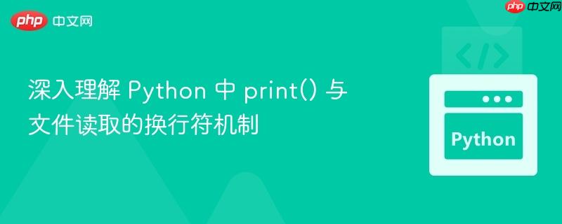 深入理解 Python 中 print() 与文件读取的换行符机制 深入理解 Python 中 print() 与文件读取的换行符机制