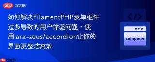 如何解决FilamentPHP表单组件过多导致的用户体验问题，使用lara-zeus/accordion让你的界面更整洁高效