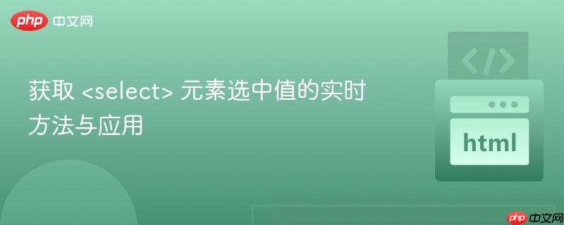 获取 <select> 元素选中值的实时方法与应用
