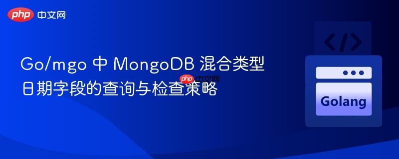 Go/mgo 中 MongoDB 混合类型日期字段的查询与检查策略