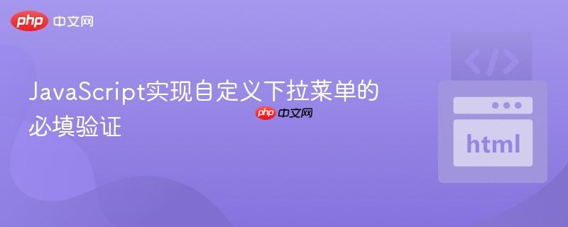JavaScript实现自定义下拉菜单的必填验证
