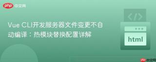 Vue CLI开发服务器文件变更不自动编译：热模块替换配置详解