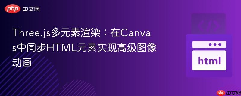 Three.js多元素渲染:在Canvas中同步HTML元素实现高级图像动画 Three.js多元素渲染:在Canvas中同步HTML元素实现高级图像动画