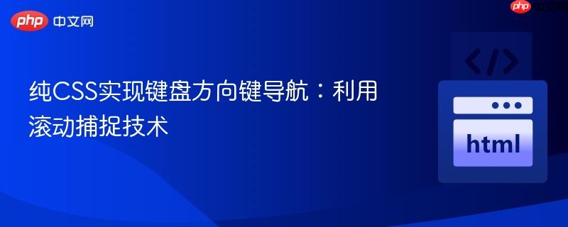 纯CSS实现键盘方向键导航:利用滚动捕捉技术
