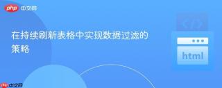 在持续刷新表格中实现数据过滤的策略