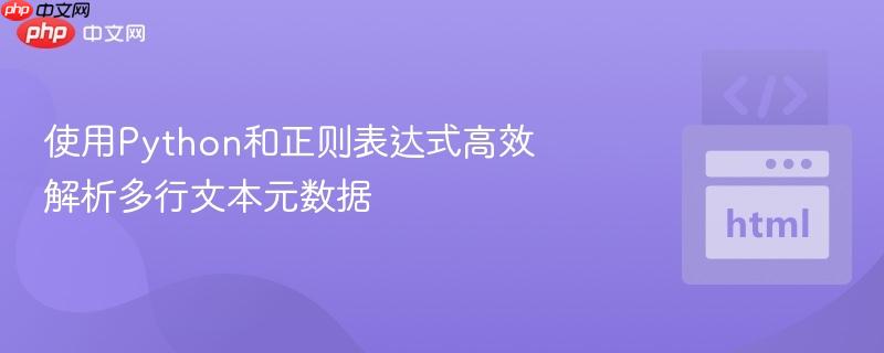 使用Python和正则表达式高效解析多行文本元数据