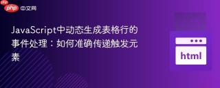 JavaScript中动态生成表格行的事件处理：如何准确传递触发元素