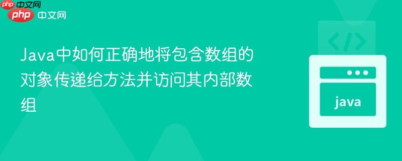 Java中如何正确地将包含数组的对象传递给方法并访问其内部数组