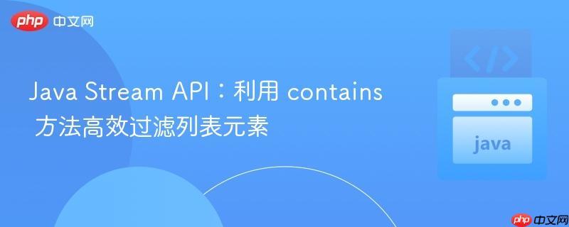 Java Stream API：利用 contains 方法高效过滤列表元素