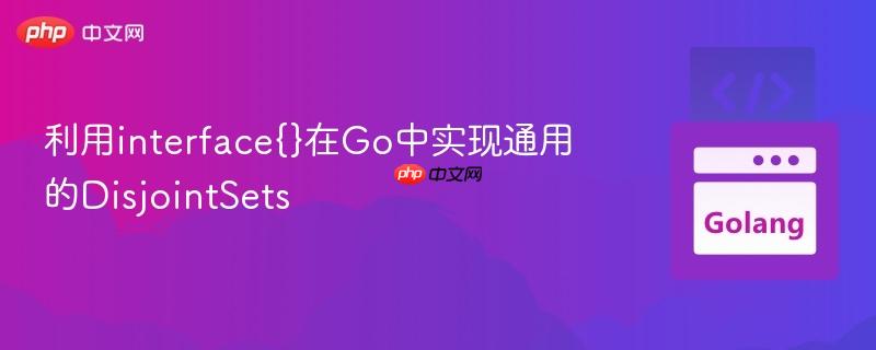 利用interface{}在Go中实现通用的DisjointSets
