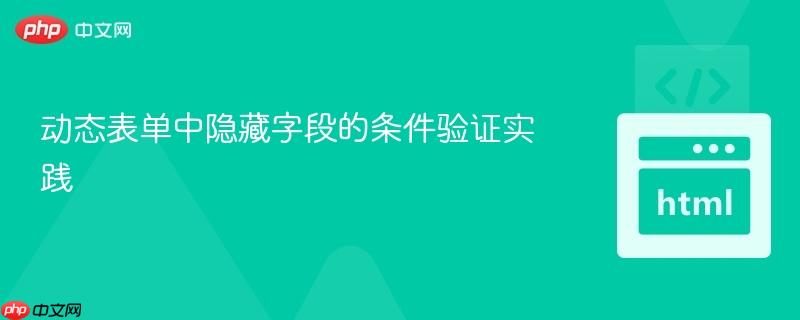 动态表单中隐藏字段的条件验证实践 动态表单中隐藏字段的条件验证实践