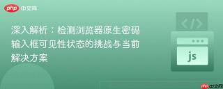 深入解析：检测浏览器原生密码输入框可见性状态的挑战与当前解决方案