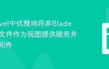 在Laravel中优雅地将非Blade HTML文件作为视图提供服务并应用中间件