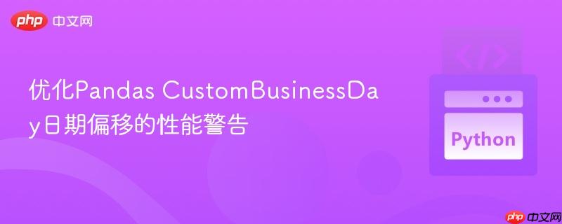 优化Pandas CustomBusinessDay日期偏移的性能警告