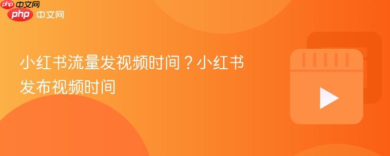 小红书流量发视频时间?小红书发布视频时间 小红书流量发视频时间?小红书发布视频时间