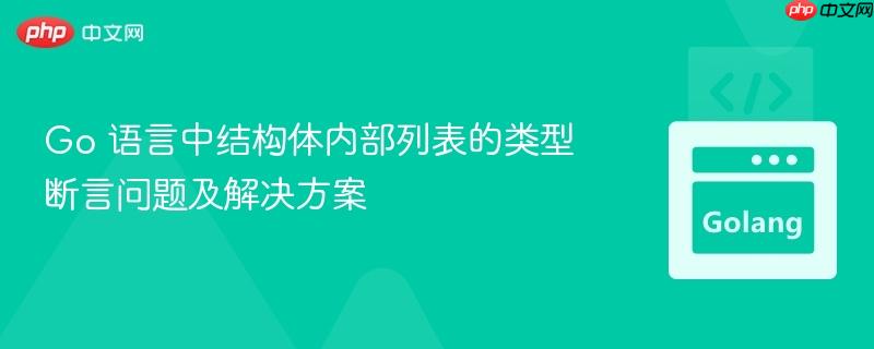 go 语言中结构体内部列表的类型断言问题及解决方案