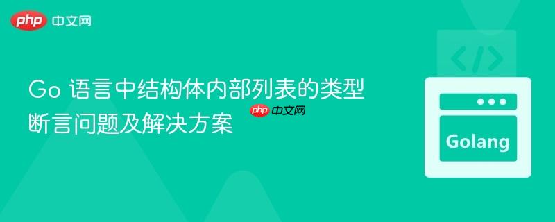 Go 语言中结构体内部列表的类型断言问题及解决方案